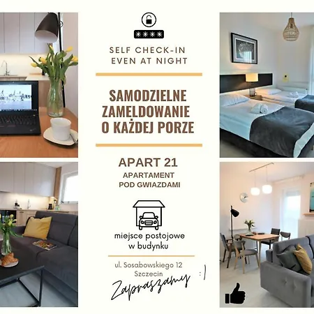 Apart 21 Pod Gwiazdami - Prywatny Parking Szczecin